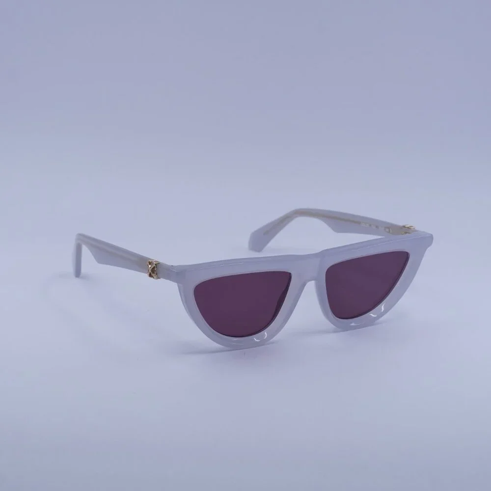 Off-White OERI13V JASPER 0928 Sunglasses Grey Geometric Frame, Burgundy Lenses